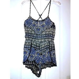 NWT New Bluenotes Bohemian Romper Overalls Shorts